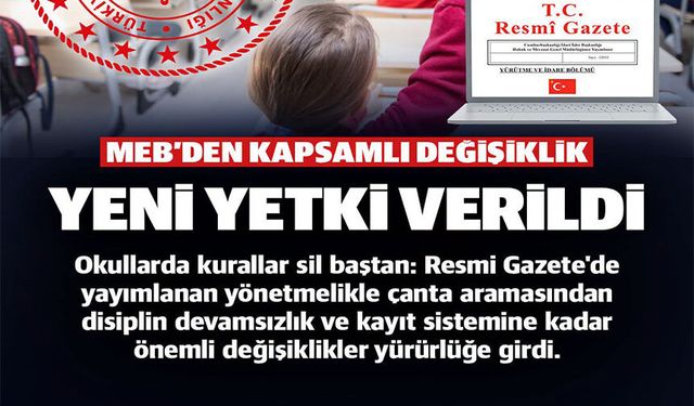 MEB'DEN KAPSAMLI DEĞİŞİKLİK