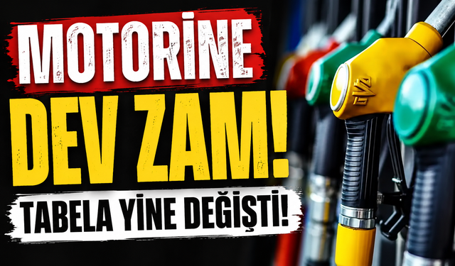 MOTORİNE ZAM GELDİ, TABELA YİNE DEĞİŞTİ