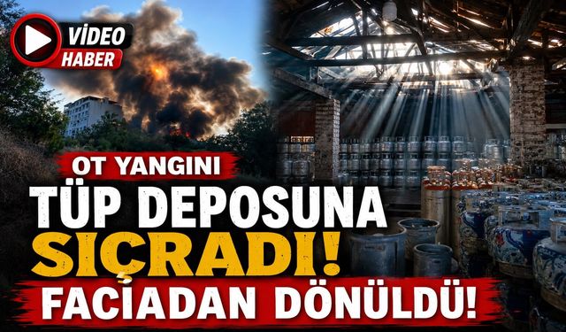 BİLECİK'TE OT YANGINI DEPOYA SIÇRADI, FACİADAN DÖNÜLDÜ