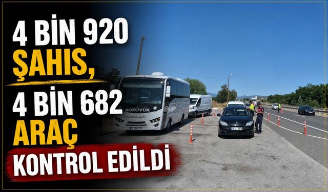 JANDARMADAN GENİŞ ÇAPLI DENETİM: 4 BİN 920 ŞAHIS, 4 BİN 682 ARAÇ KONTROL EDİLDİ