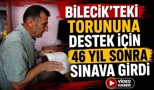 TORUNUNA DESTEK İÇİN 46 YIL SONRA SINAVA GİRDİ, TÜRKİYE BİRİNCİLİĞİYLE GURURLANDI