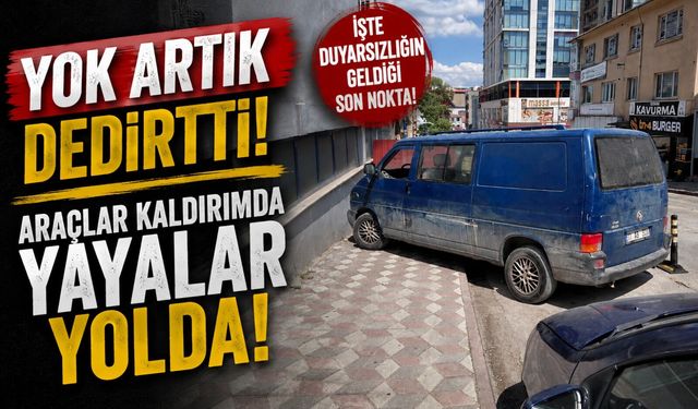 KALDIRIM ÜSTÜNE PARK EDEN ARAÇ YAYALARIN TEPKİLERİNE NEDEN OLUYOR