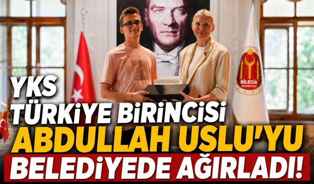 BAŞKAN SUBAŞI, YKS TÜRKİYE BİRİNCİSİ ABDULLAH USLU'YU BELEDİYEDE AĞIRLADI