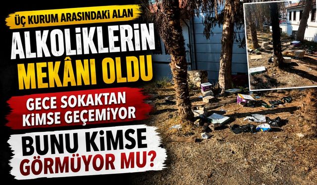ÜÇ KURUM ARASINDAKİ ALAN ALKOLİKLERİN MEKÂNI OLDU