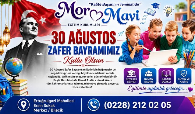 MOR MAVİ 30 AĞUSTOS MESAJI