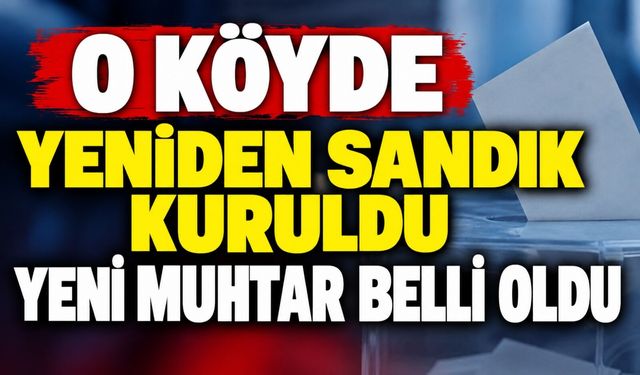 HİSARCIK KÖYÜNDE MUHTARLIK İÇİN SANDIK KURULDU