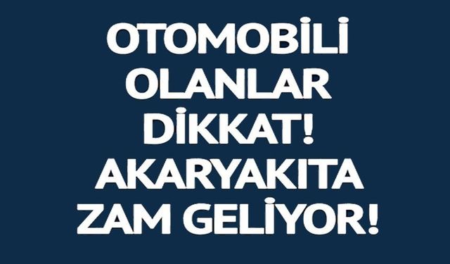 MOTORİNE ZAM BEKLENİYOR