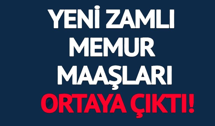 YENİ ZAMLI MEMUR MAAŞLARI ORTAYA ÇIKTI!