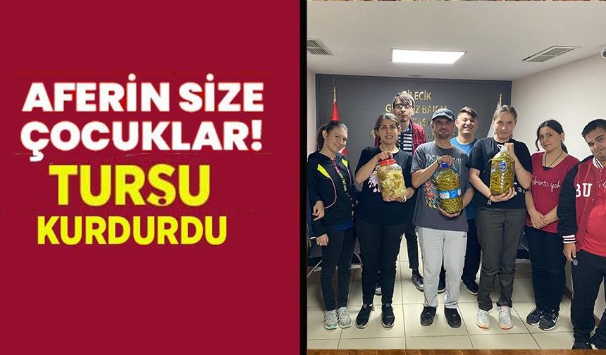 ÖZEL BİREYLER ÜRETTİKLERİ MALZEMELERLE TURŞU KURDULAR