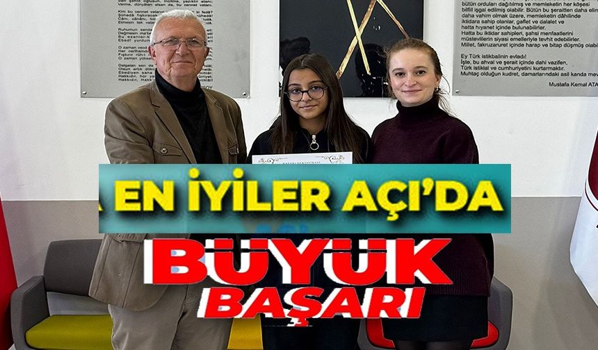 TÜRKİYE GENELİ DENEME SINAVINDA DERECEYE GİRDİ