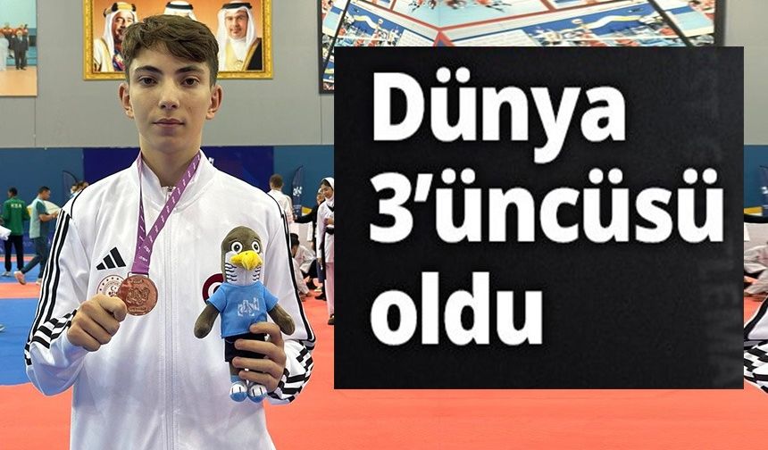 BOZÜYÜKLÜ SPORCU DÜNYA 3'ÜNCÜSÜ OLDU