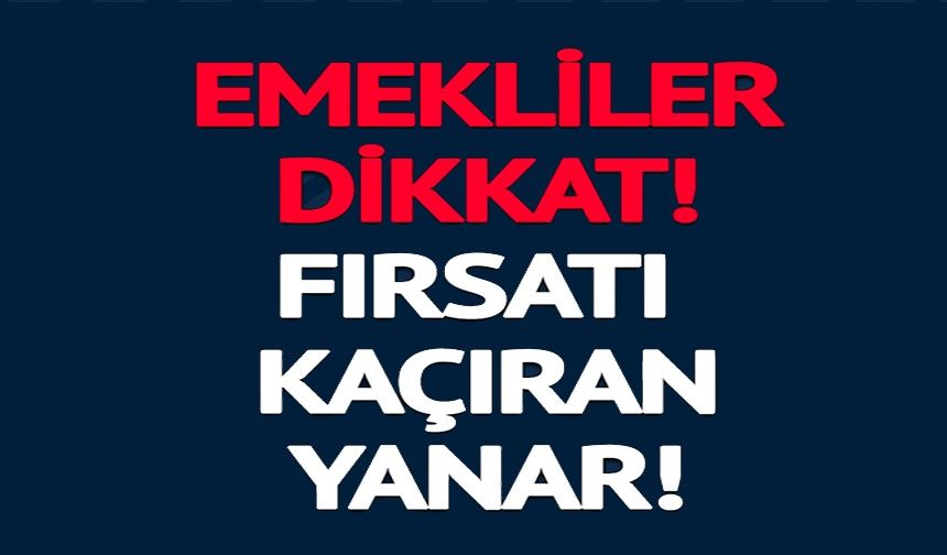 FIRSATI KAÇIRAN YANAR: HER ŞEY BAŞVURUDA BİTİYOR