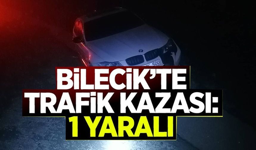 BİLECİK'TE YAŞANAN TRAFİK KAZASINDA 1 KİŞİ YARALANDI