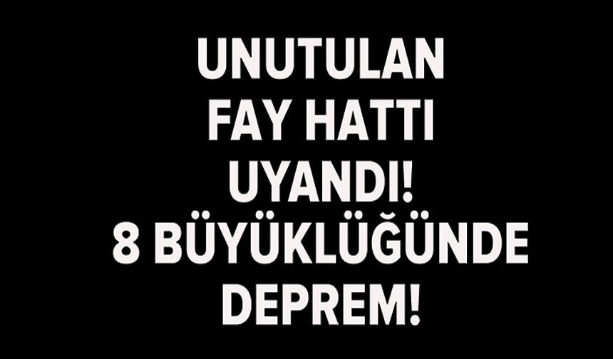 UNUTULAN FAY HATTI UYANDI: 8 BÜYÜKLÜĞÜNDE BİR DEPREM