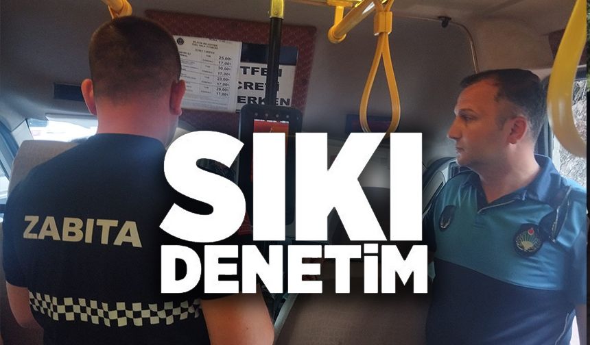 ZABITALAR HALK OTOBÜSLERİNDE DENETLEME YAPTI