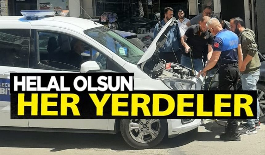 YOLDA KALAN ARACIN İMDADINA ZABITA YETİŞTİ