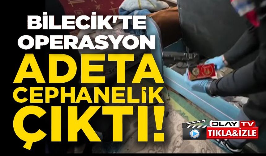 SİLAH KAÇAKÇILIĞI YAPAN ŞAHISLARIN EVİNDEN ADETA CEPHANELİK ÇIKTI