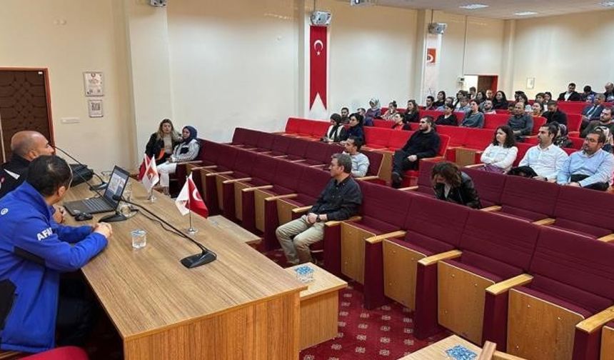 AFET VE FARKINDALIK EĞİTİMİ DÜZENLENDİ