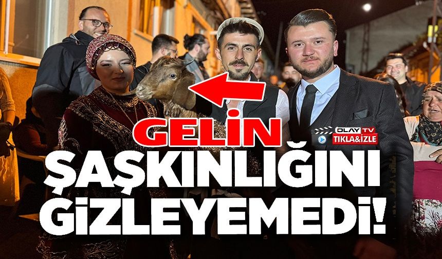 'TAVUK ALMAYA' GİDEN GELİNE OĞLAK VERDİLER, GELİN ŞAŞKINLIĞINI GİZLEYEMEDİ