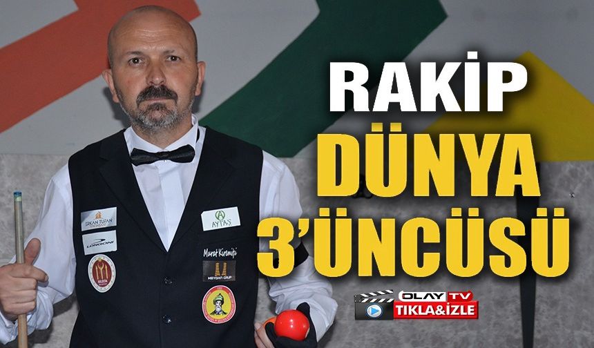 BİLARDOCU MURAT KİREMİTÇİ, DÜNYA ÜÇÜNCÜSÜYLE YAPACAĞI MAÇA HAZIRLANIYOR