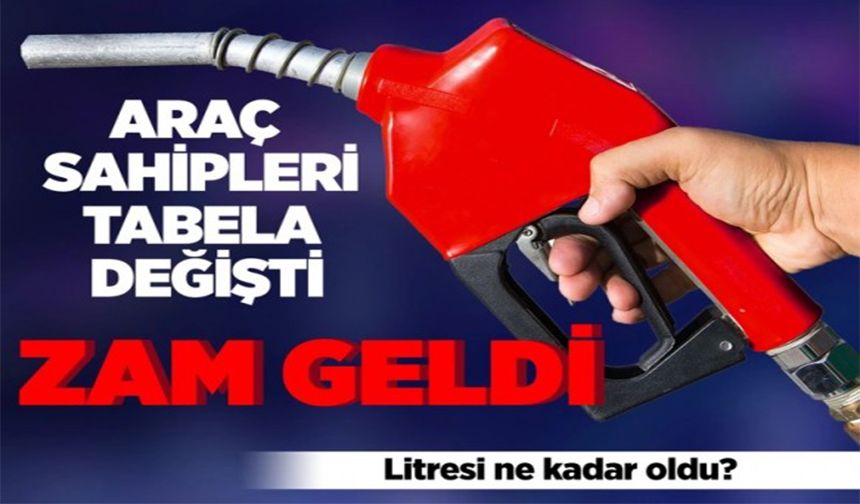 MOTORİNE ZAM GELDİ
