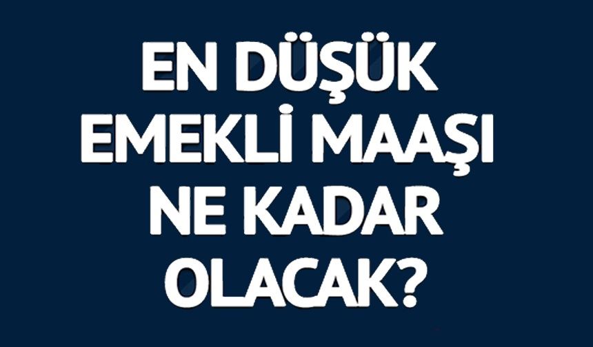 EN DÜŞÜK EMEKLİ MAAŞI NE KADAR OLACAK?