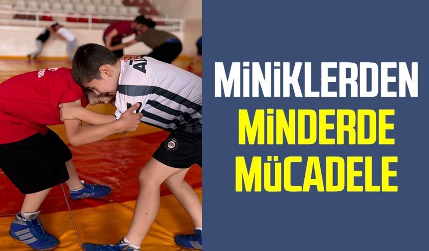SÖĞÜT'TE GÜREŞ RÜZGARI ESTİ MİNİK YİĞİTLER MİNDERDE