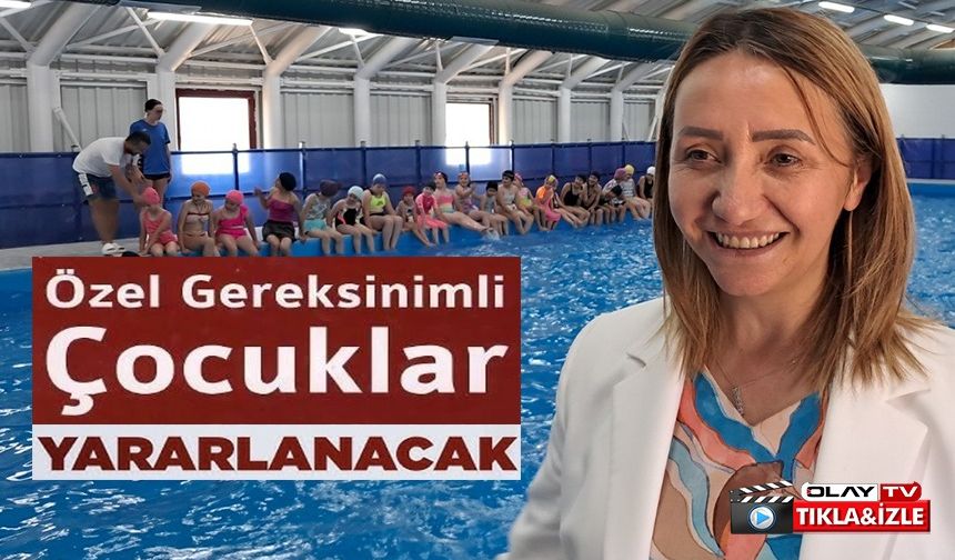 PAZARYERİLİ ÇOCUKLAR İLK DEFA HAVUZLA TANIŞTI