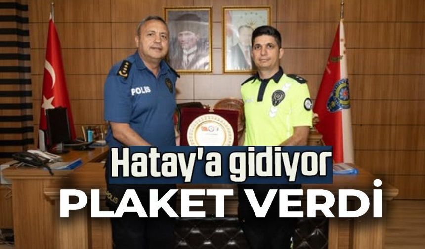 KOMİSER FATİH SANAY'A TEŞEKKÜR PLAKETİ