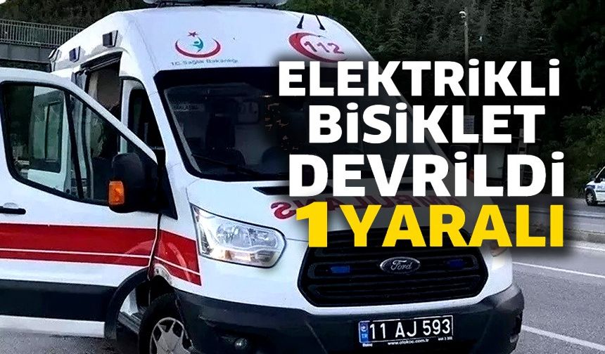KONTROLDEN ÇIKAN MOTORLU BİSİKLET DEVRİLİRKEN, SÜRÜCÜSÜ YARALANDI