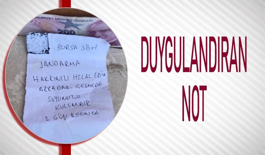 BÜYÜKYENİCE KÖYÜ'NDE DUYGULANDIRAN NOT
