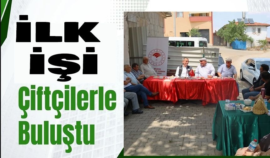 İL MÜDÜRÜ ÇETİN AYVALIK, ÇAKIRPINAR KÖYÜ ÇİFTÇİLERİYLE BULUŞTU