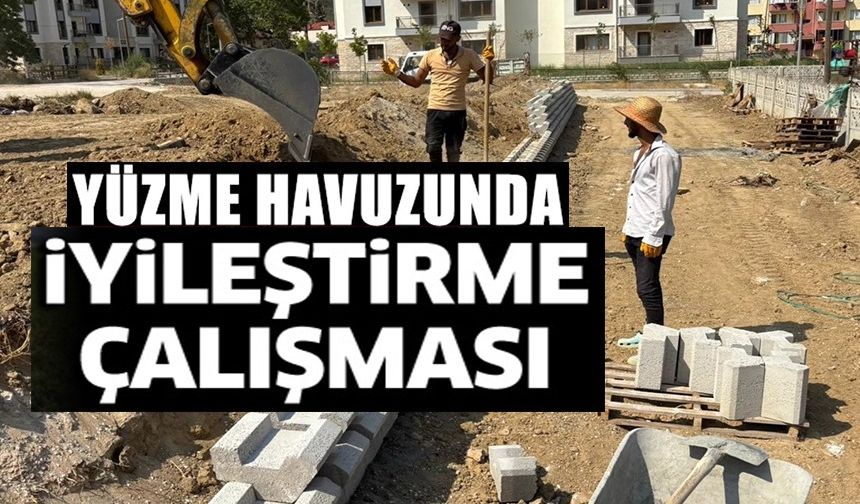 BAYIRKÖY'DE YARI OLİMPİK YÜZME HAVUZU ÖNÜNDE ZEMİN GÜÇLENDİRME ÇALIŞMALARI SÜRÜYOR