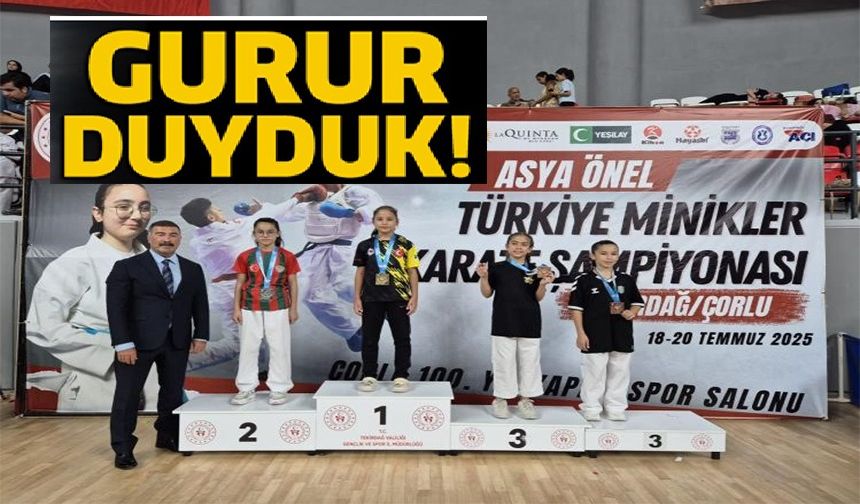 SPORCU TÜRKİYE MİNİKLER KARATE ŞAMPİYONASI'NDA BÜYÜK BAŞARI ELDE ETTİ