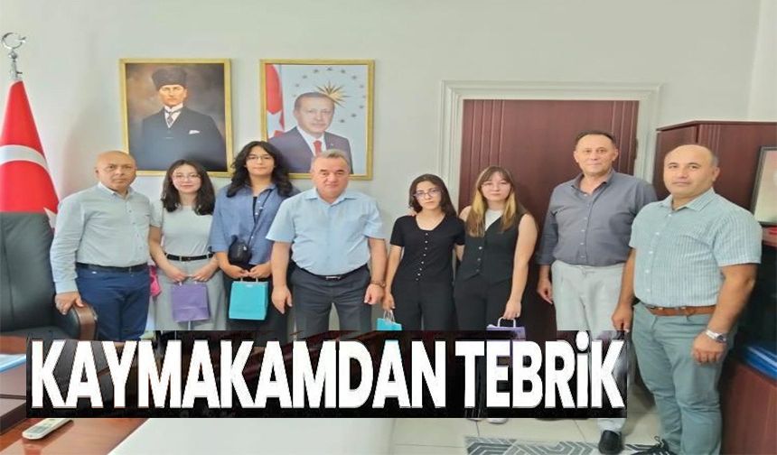YKS BİRİNCİLERİ KAYMAKAM ÖZTÜRK İLE BULUŞTU