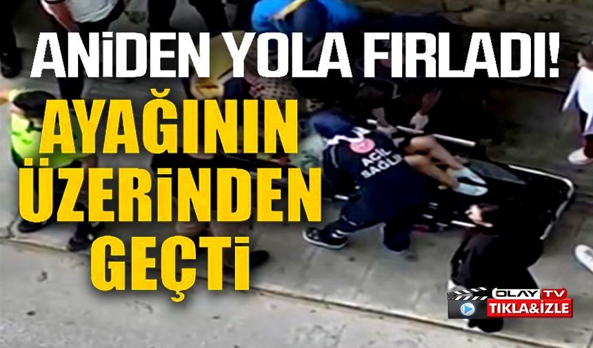 YOLA KOŞARAK FIRLAYAN ÇOCUĞA MOTOSİKLET ÇARPTI