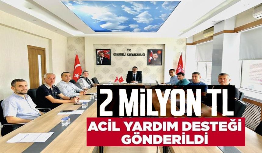 ACİL YARDIM HANELERE ULAŞTI