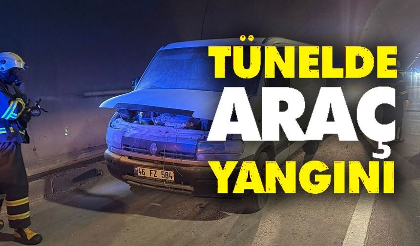 OSMANGAZİ TÜNELİ'NDE ARAÇ YANGINI