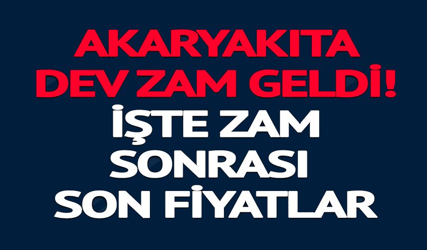 MOTORİNE DEV ZAM GELDİ