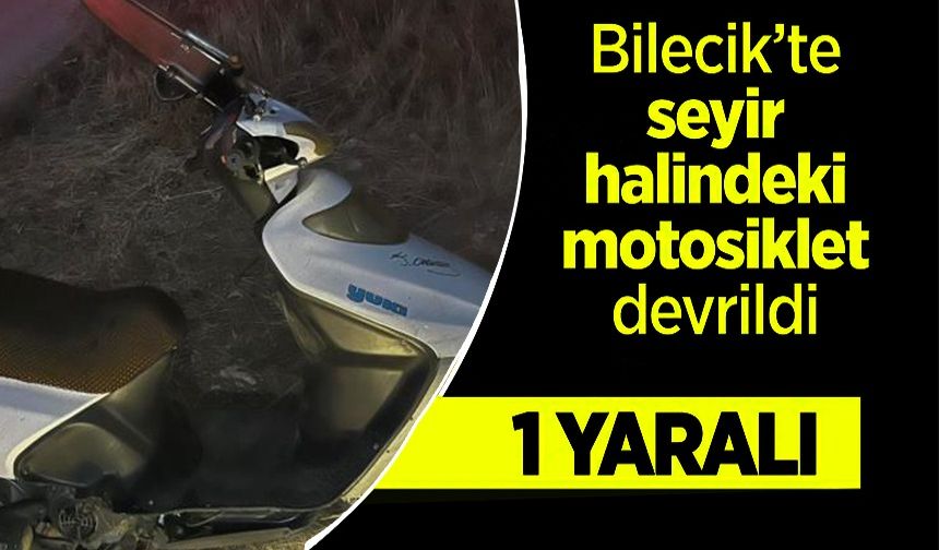 KONTROLDEN ÇIKAN MOTOSİKLET DEVRİLDİ, SÜRÜCÜSÜ YARALANDI