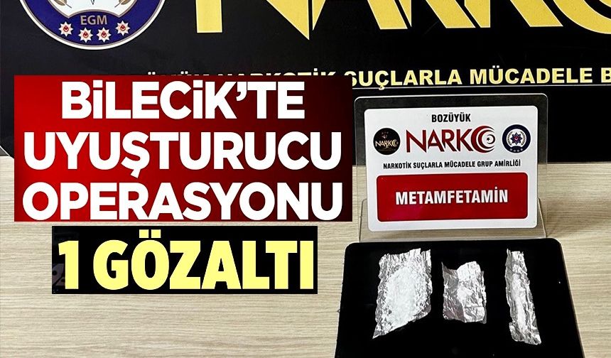 UYUŞTURUCU OPERASYONU: 1 GÖZALTI