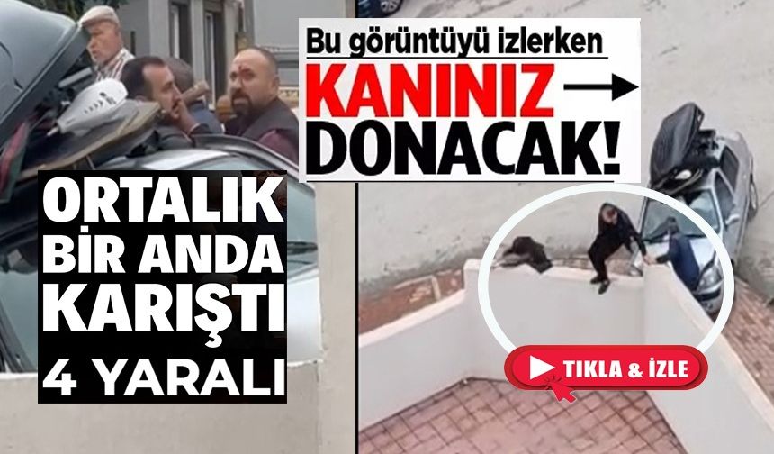 ARACINI 3 KİŞİNİN ÜZERİNE SÜRDÜĞÜ ANLAR KAMERAYA YANSIDI