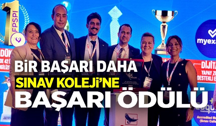 SINAV KOLEJİ’NE KALİTE VE BAŞARI ÖDÜLÜ