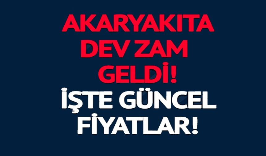 MOTORİNE DEV ZAM GELDİ