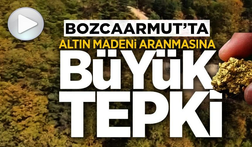 BOZCAARMUT KÖYÜ'NDE ARANACAK ALTIN MADENİNE TEPKİ