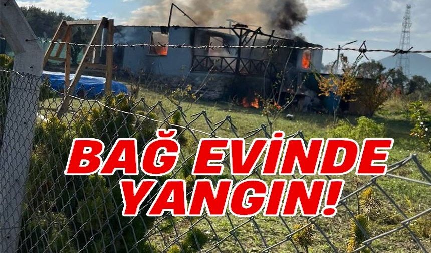 BAĞ EVİNDE KORKUTAN YANGIN