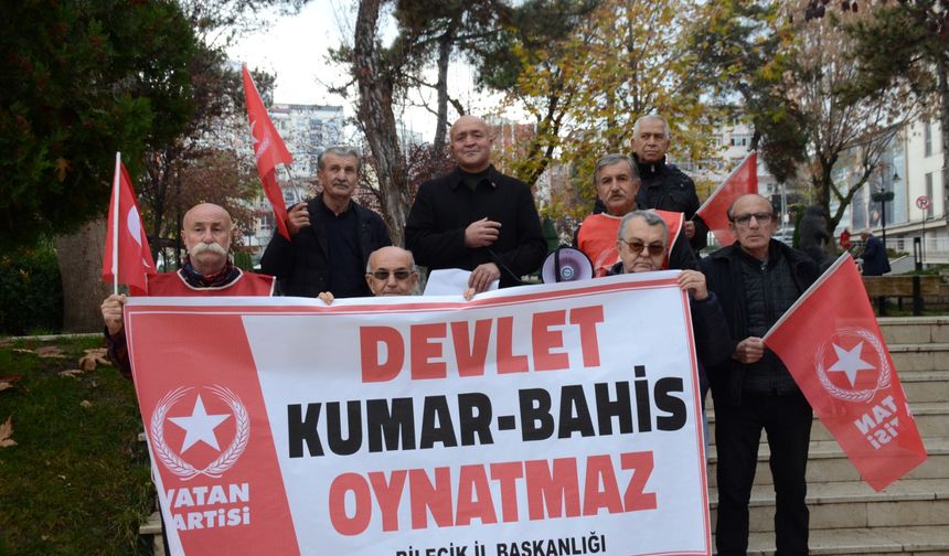 BİLECİK’TE VATAN PARTİSİNDEN KUMAR VE BAHİS TEPKİSİ
