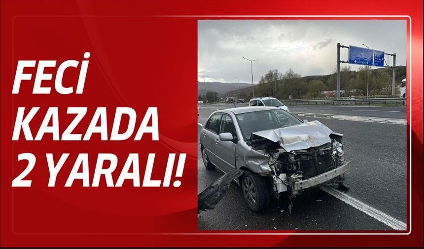 OTOMOBİL BETON BARİYERLERE ÇARPTI: 2 YARALI