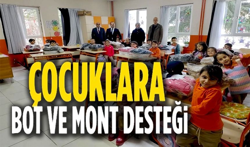 BİLECİKLİ HAYIRSEVERDEN ÖĞRENCİLERE MONT VE BOT DESTEĞİ