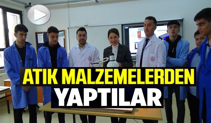 ÖĞRENCİLER DEPODAKİ ATIL MALZEMELERDEN TRAFO SARMA MAKİNESİ YAPTI